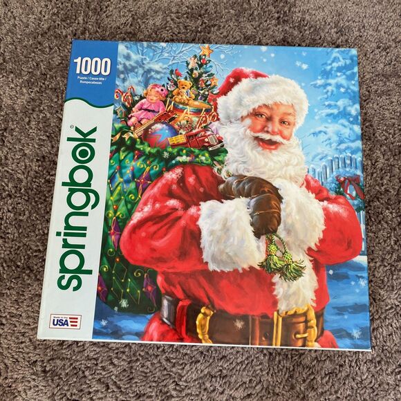 SPRINGBOK Santa's Magic Bag 1000 Pieces Jigsaw Puzzle - Picture 2 of 2